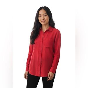 Linen Boden preppy minimalist classic corp core long sleeve shirt